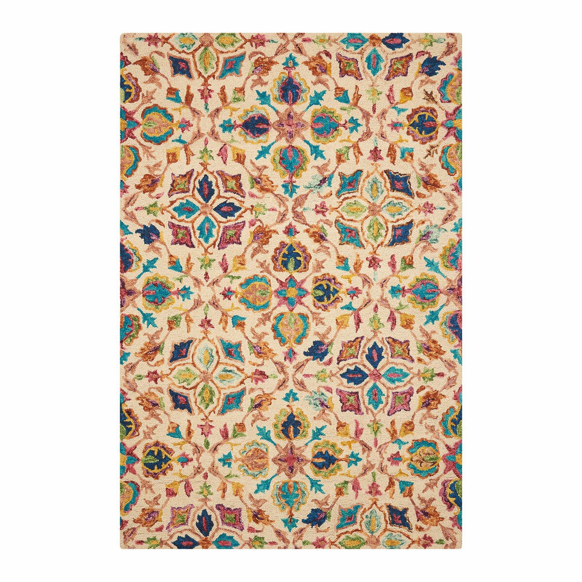Nourison Vibrant Wool Ivory Rug, in 3 Sizes