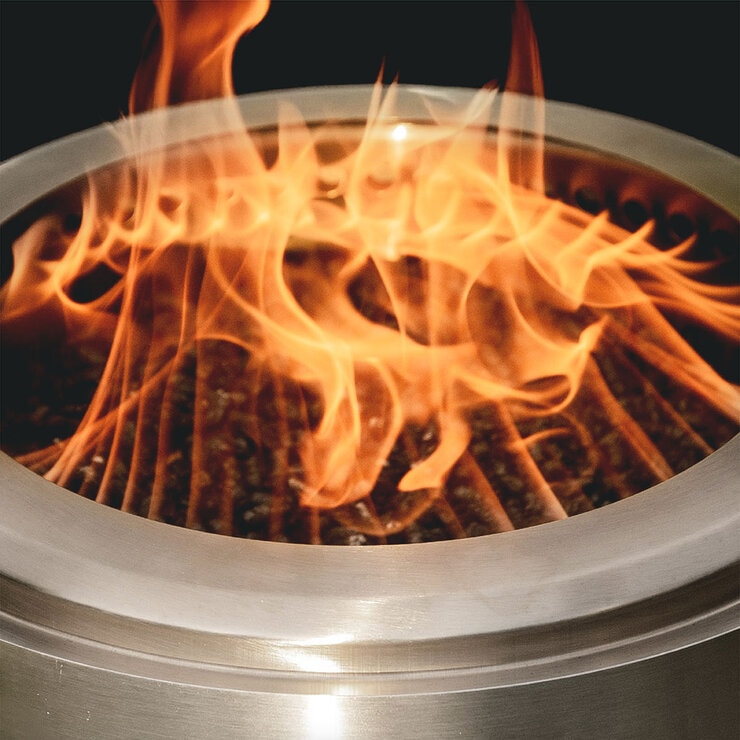 HerQs Chief 68cm Wood Burning Stainless Steel Fire Pit Bundle