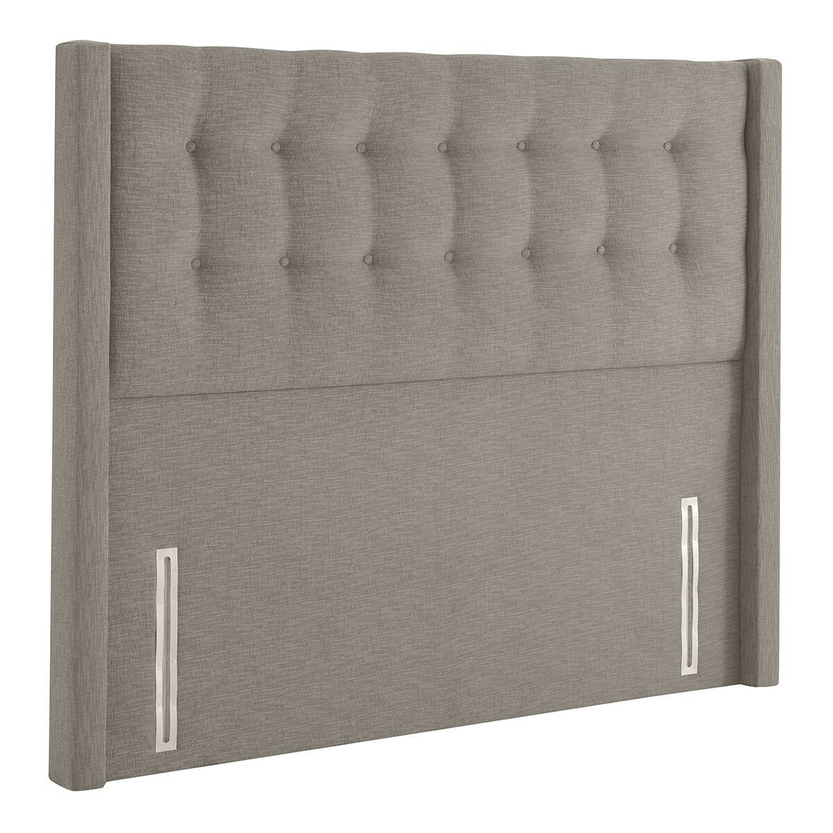 Silentnight 4 Drawer Divan Base with Bloomsbury Headboard in Sandstone, Super King