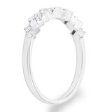 0.30ctw Baguette & Round Brilliant Cut Diamond Band Ring, 18ct White Gold