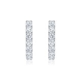 1.50ctw J Hoop Diamond Earrings