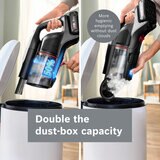 Lifestyle image showing hygienic emptying without dust clouds