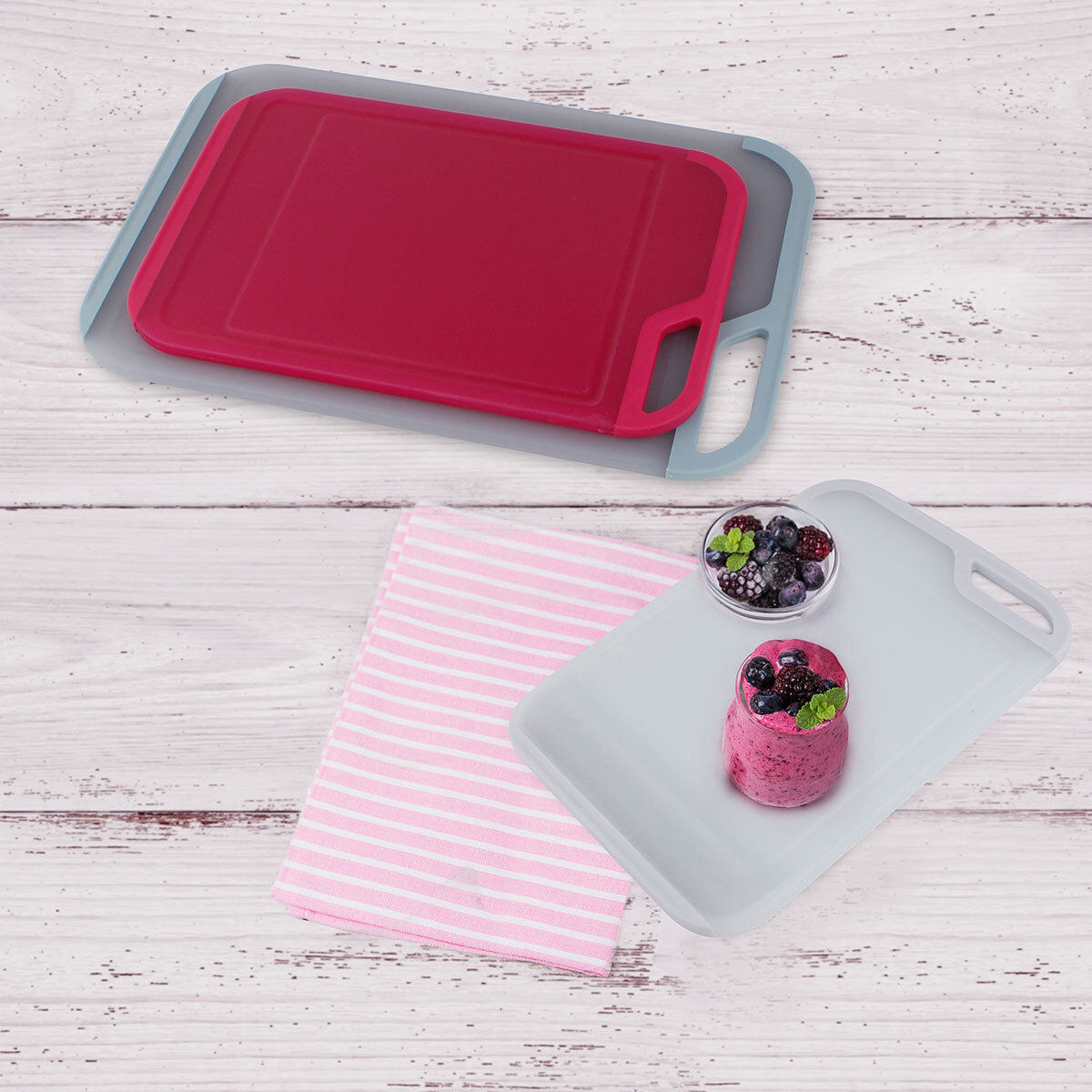 Neoflam Cutting Boards 3 Piece Set, Grey/Red/White Costco UK