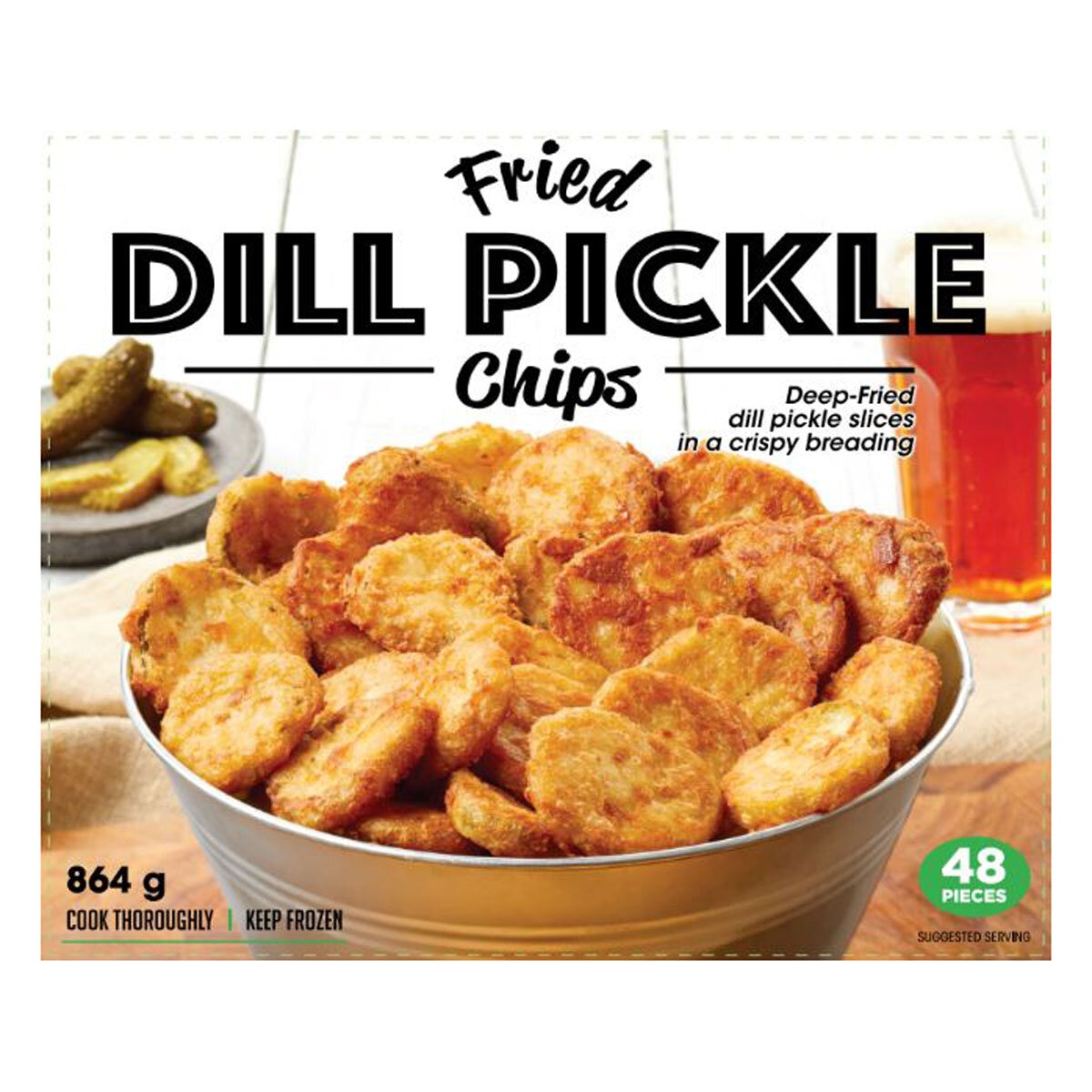 Ocean Pier Fried Dill Pickle Chips, 864g