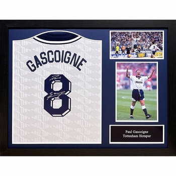 Paul “Gazza” Gascoigne Spurs Signed Framed Tottenham 1991 Football Shirt