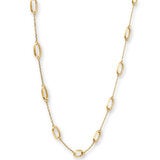 14ct Yellow Gold Paperclip Station Necklace 14ct Yellow Gold Paperclip Station Necklace