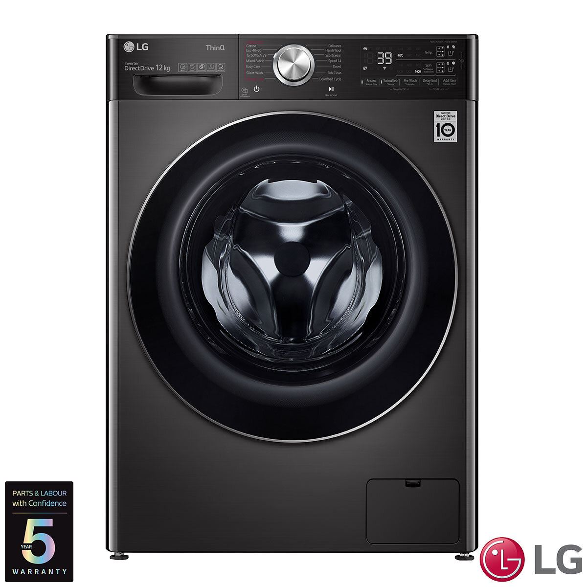 LG F4V1112BTSA, 12kg, 1400rpm, Washing Machine, A Rated i...