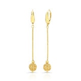 18ct Yellow Gold Dangle Ball Earrings