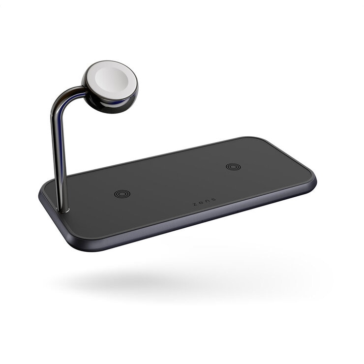 Zens Aluminium Dual and Watch 3 in 1 Wireless Charger - Black Zens Aluminium Dual and Watch 3 in 1 Wireless Charger - Black