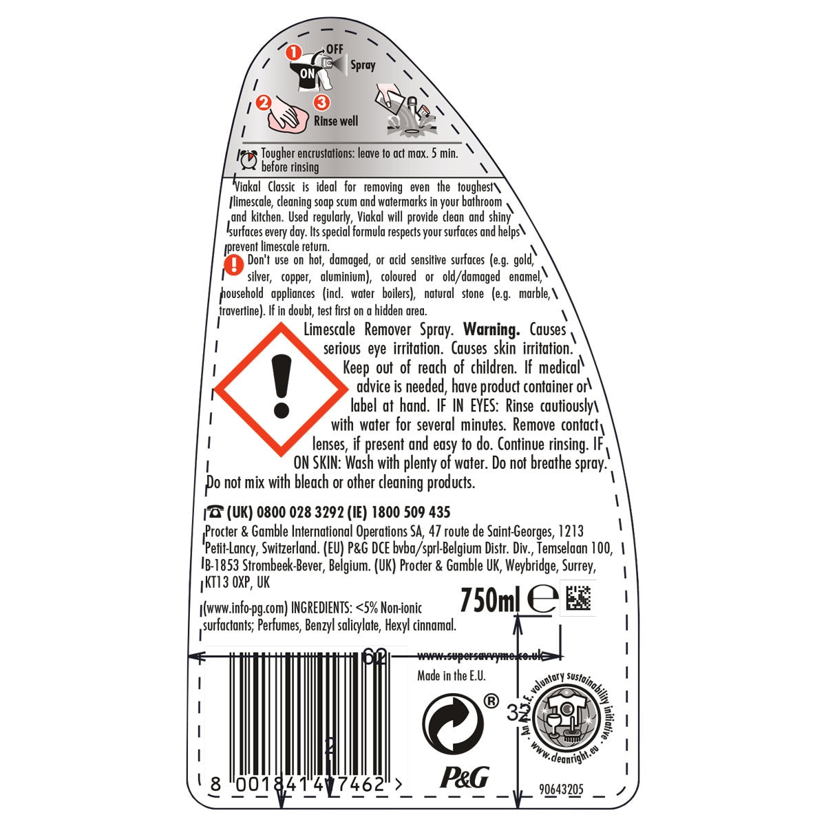 Viakal Limescale Removal Instructions