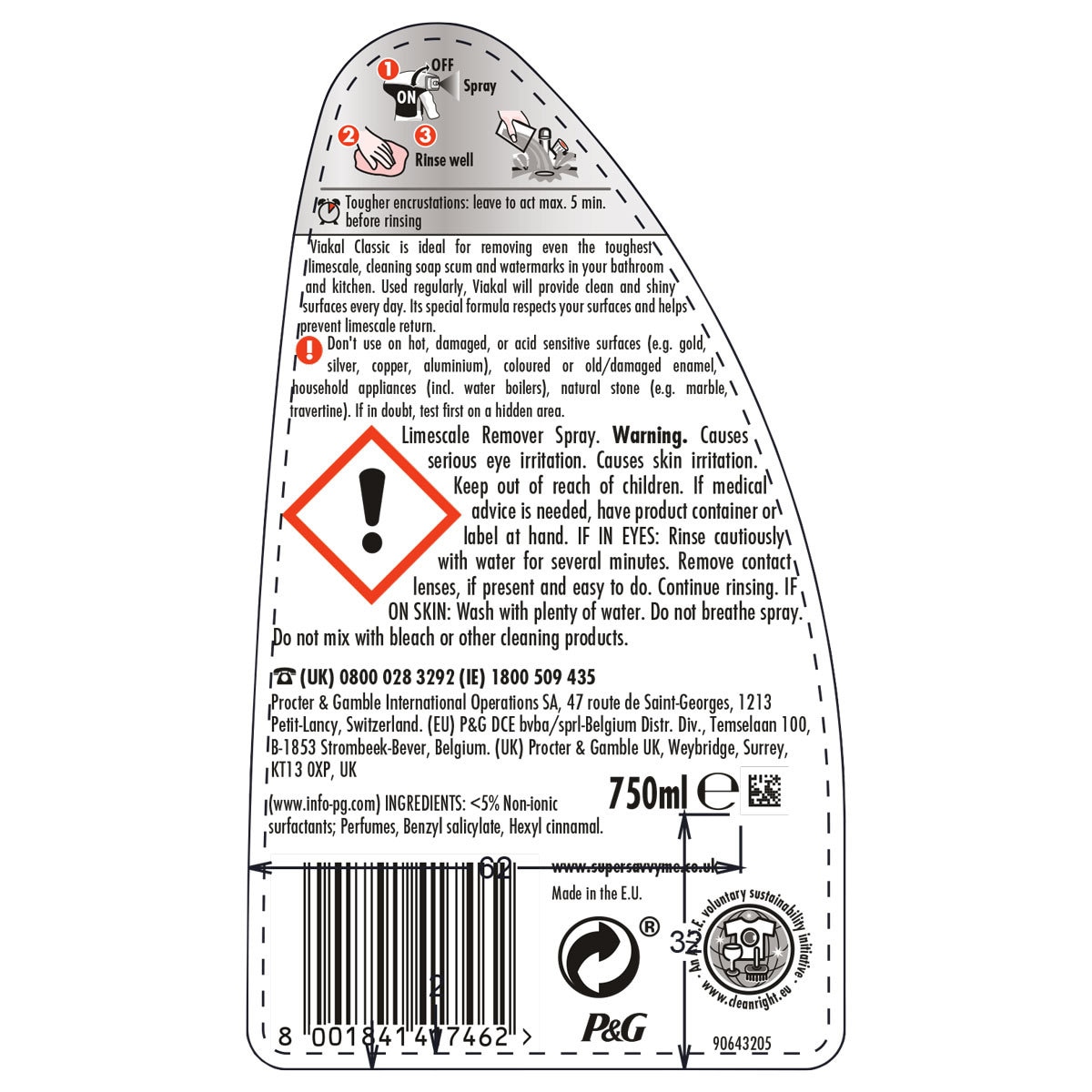 Viakal Limescale Removal Instructions