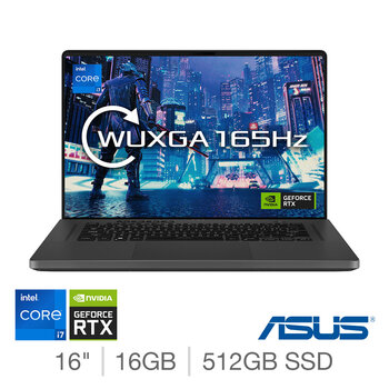 ASUS ROG Zephyrus G16, Intel Core i7, 16GB RAM, 512GB SSD, NVIDIA GeForce RTX 4050, 16 Inch Gaming Laptop, GU603ZU-N3003W