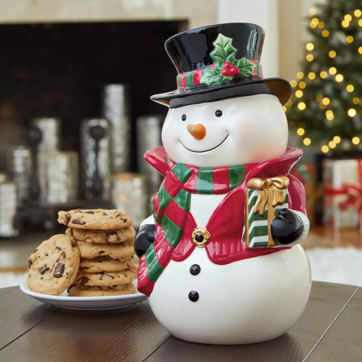 SANTA Xmas Best Gift Cookie Jar With Sound Storage Kitchen Treats Biscuit Tin Secure Present 