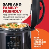 Lifestyle Image of Instant Pot Duo Easy Multi-Cooker showing sage and family friendly Lifestyle Image of Instant Pot Duo Easy Multi-Cooker showing sage and family friendly