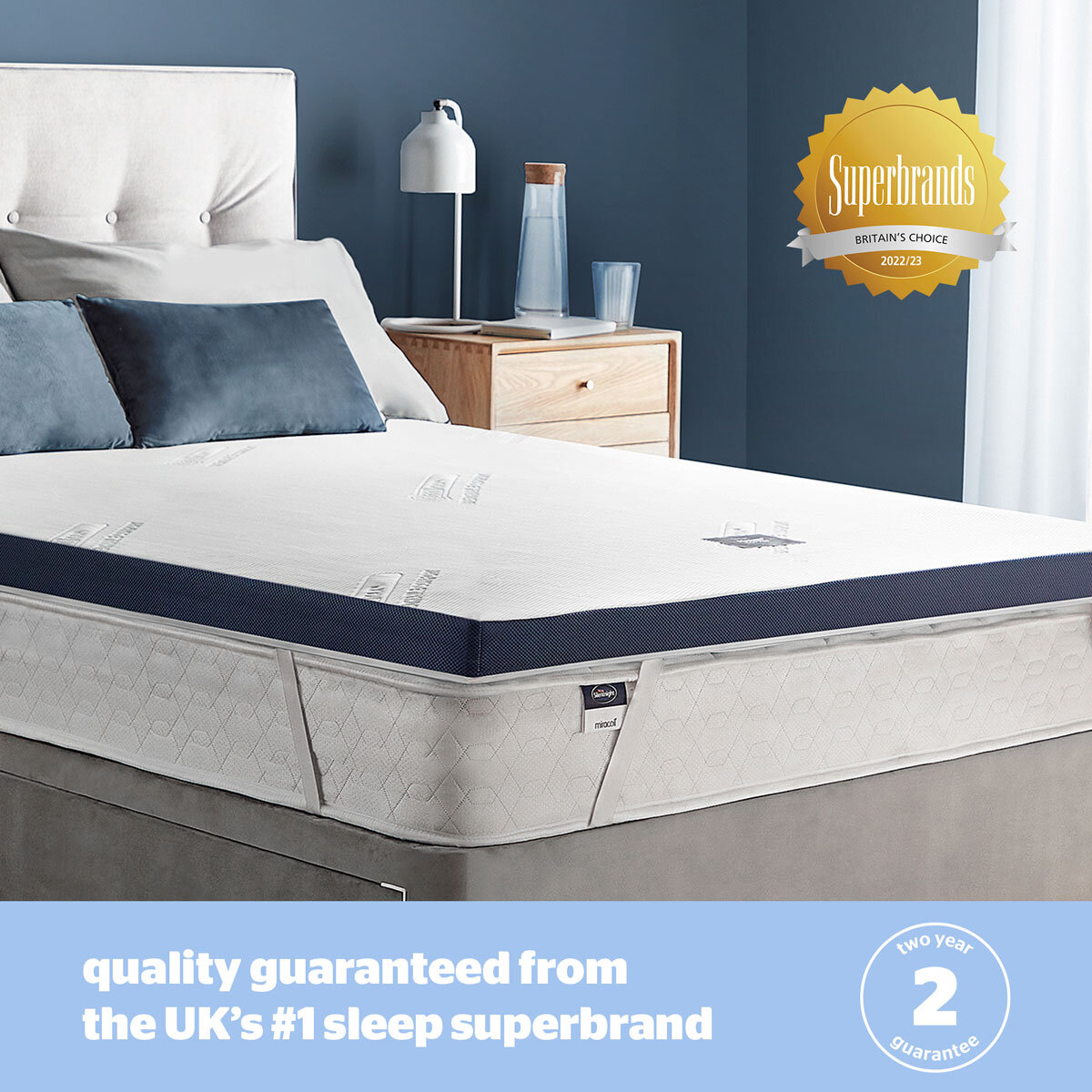 Silentnight Wellbeing Cool Touch Memory Foam Mattress Topper in 3 Sizes