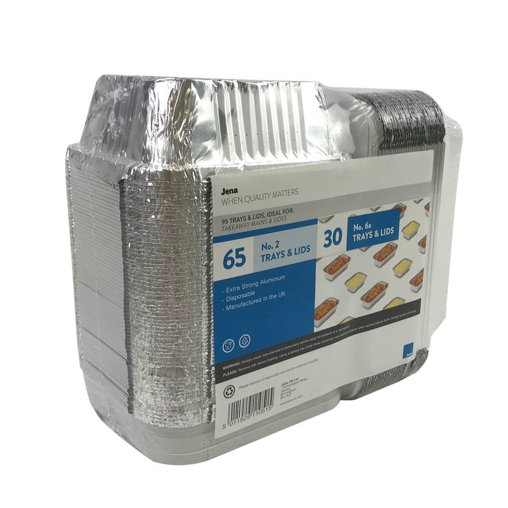 Jena Mixed Foil Trays and Lids, Pack of 95 Costco UK