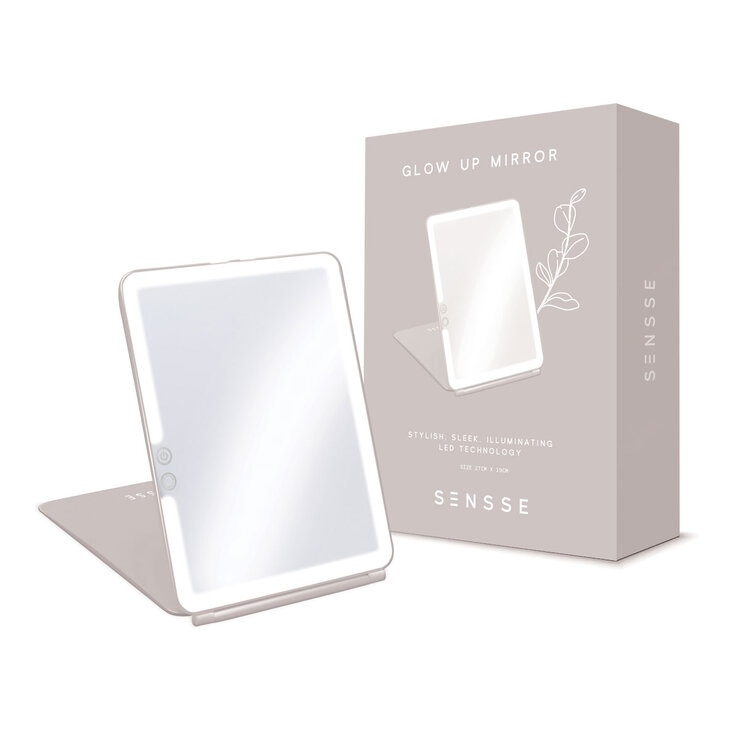 Sensse LED Mirror with USB Recharge Port - Grey Sensse LED Mirror with USB Recharge Port - Grey