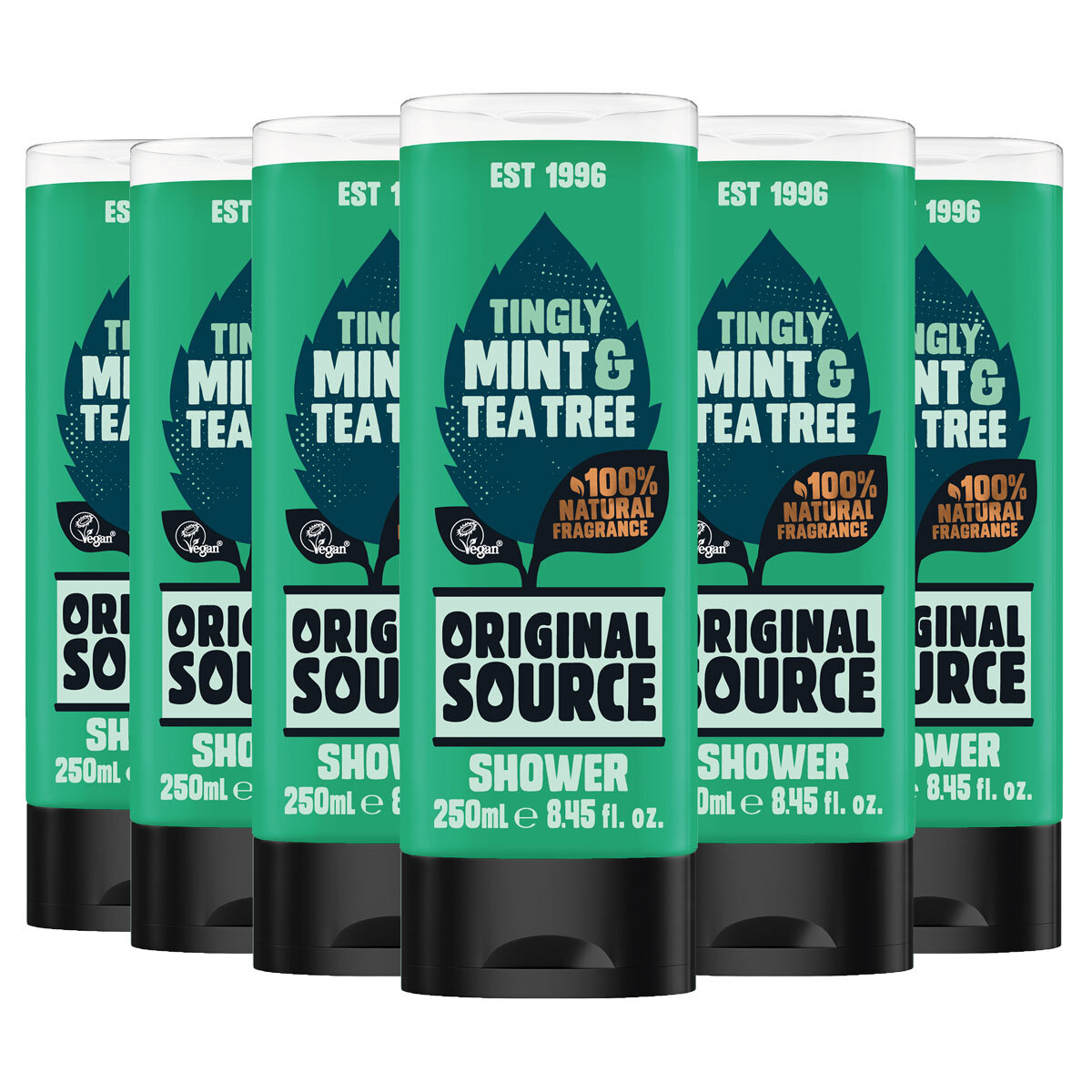 Source Mint Tea Tree Shower Gel, 6 x 250ml | C...