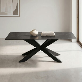 Indus Valley Arden Black Ceramic Coffee Table