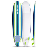 Wavestorm™ 8ft Classic Surfboard in White and Blue