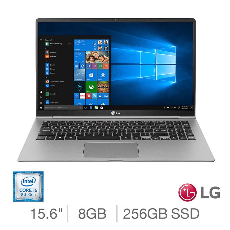 LG Gram, Intel Core i5, 8GB RAM, 256GB SSD, 15.6 inch UltraLightweight