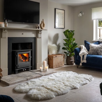 Naturally Sheepskins Long Wool Quad Rug, 180 x 110 cm