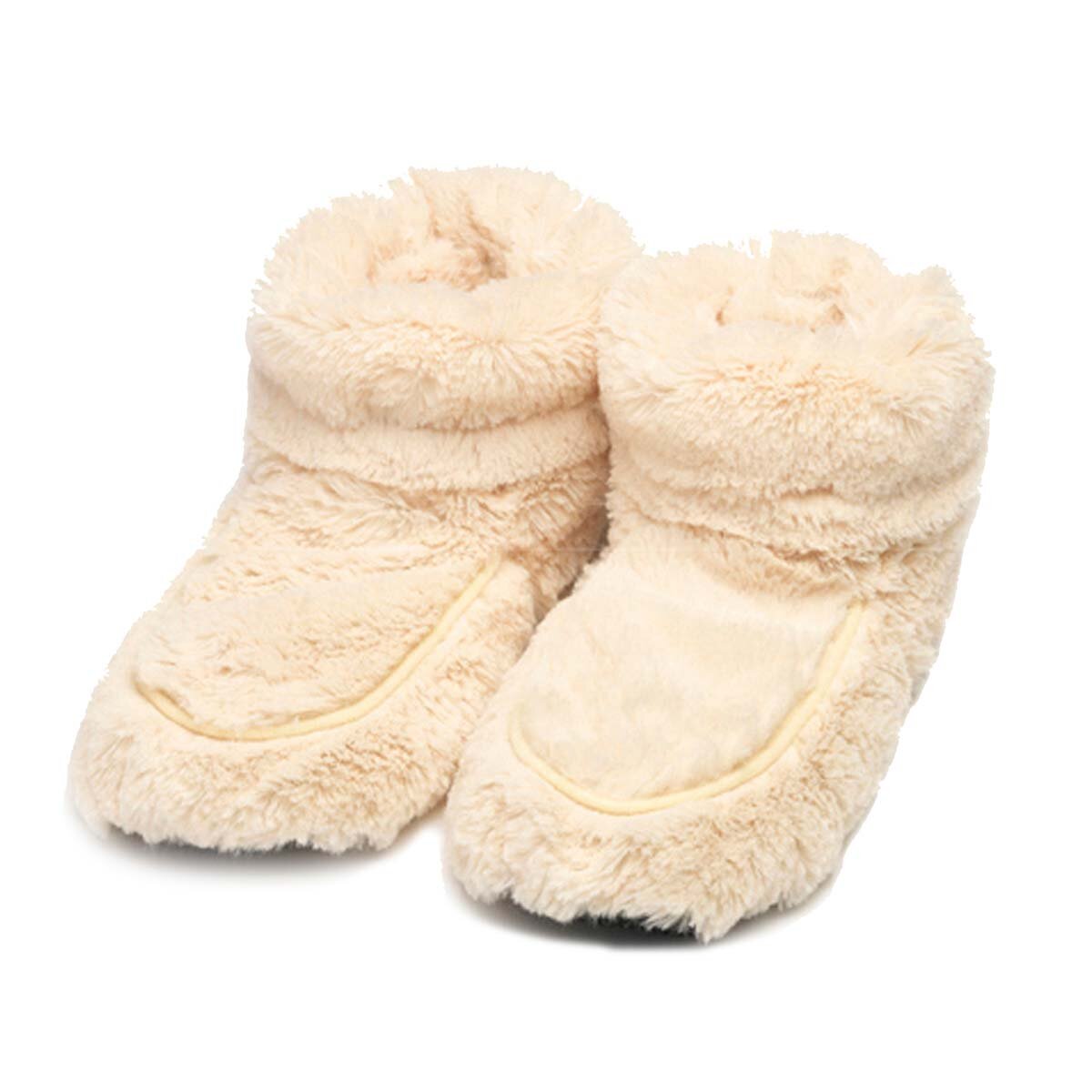 Warmies Fully Heatable Wellness Slipper Boot in Cream