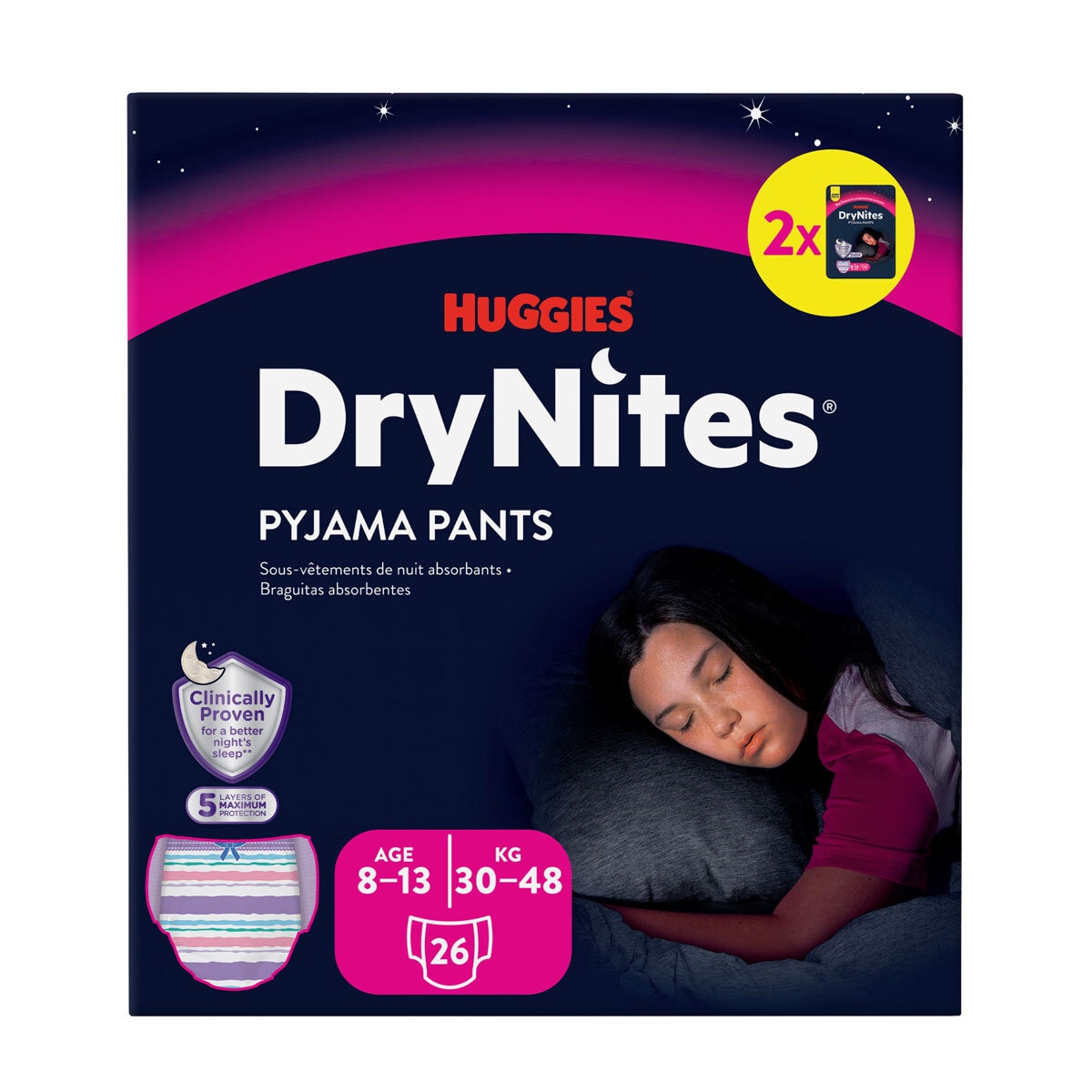 Huggies Dry Nites Girls 8-13