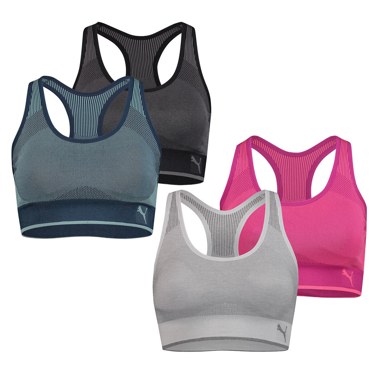 Puma Performance Women's Seamless Sports Bras 2 PK