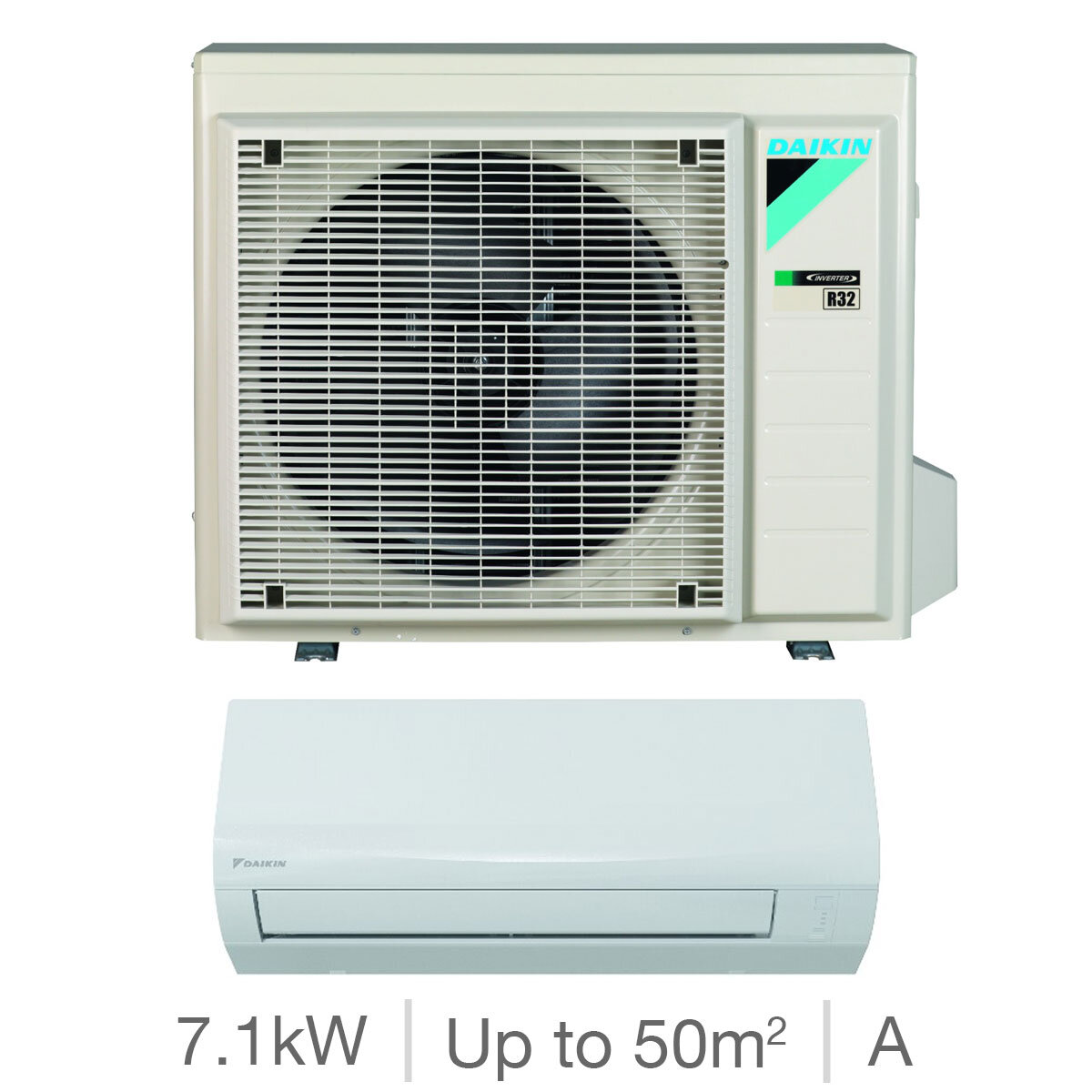 Installed Daikin Sensira 7.1kW Single Split Air Conditioning Unit for Domestic Use