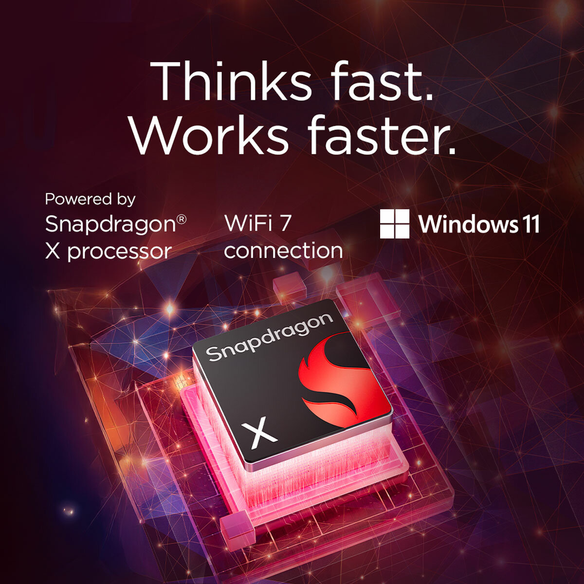 Lenovo IdeaPad Slim 3, Copilot+ PC, Snapdragon X, 24GB RAM, 1TB SSD, 15.3 Inch Laptop, 83N3002DUK