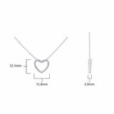 0.09ctw Round Brilliant Cut Diamond Heart Pendant, 18ct White Gold 0.09ctw Round Brilliant Cut Diamond Heart Pendant, 18ct White Gold