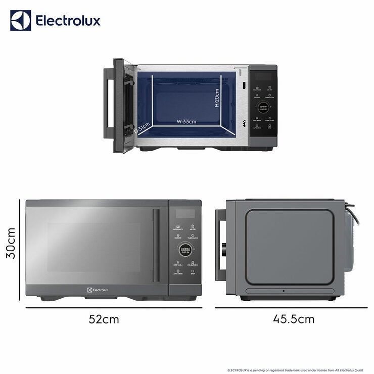 Electrolux SDA2868ELGRY 26L 5-in-1 Combination Microwave in Grey Electrolux SDA2868ELGRY 26L 5-in-1 Combination Microwave in Grey