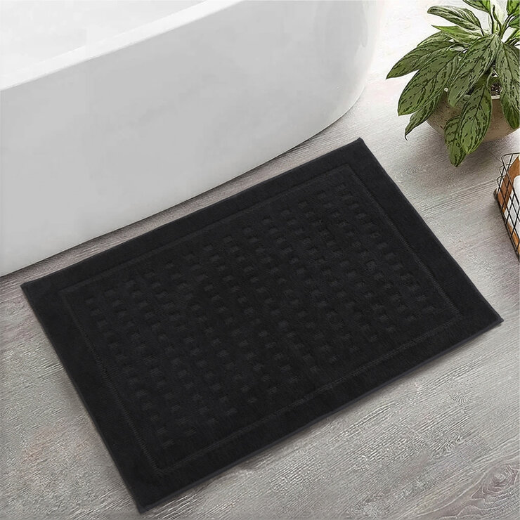 Whitley Willows Bath Mat in Black, 91 x 60 cm Whitley Willows Bath Mat in Black, 91 x 60 cm