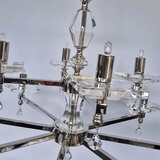 Close up Impex Boston 12 Light Optic Glass Chandelier