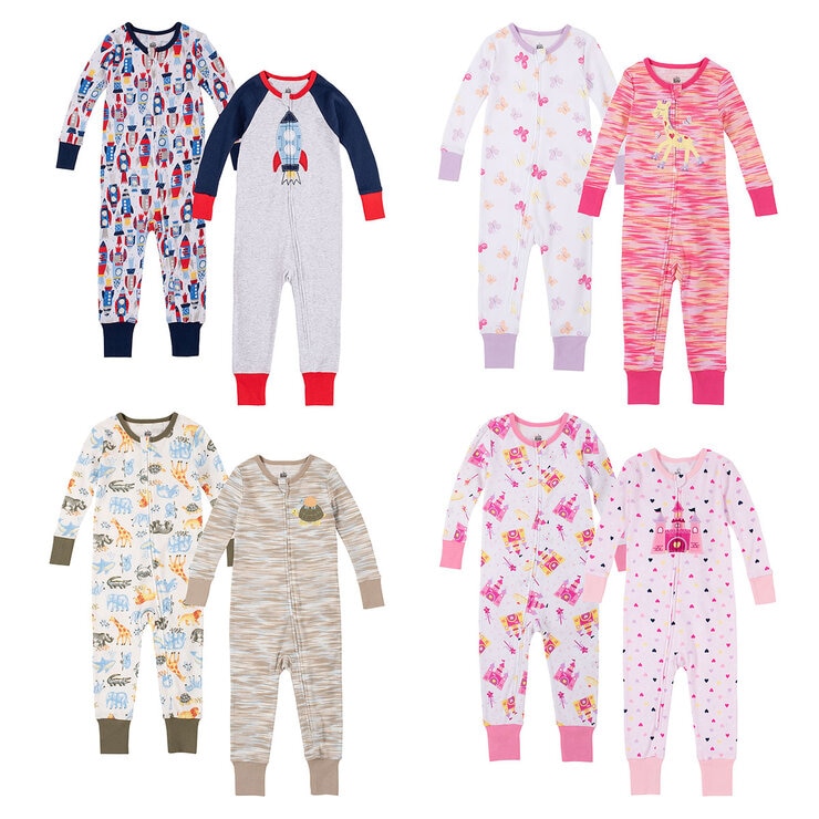 Kids Rib Sleeper 2 Pack in 4 Designs and 5 Sizes Kids Rib Sleeper 2 Pack in 4 Designs and 5 Sizes