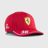 Scuderia Ferrari F1 Team Unisex Driver Charles Lerclerc Cap 2025, One Size Red