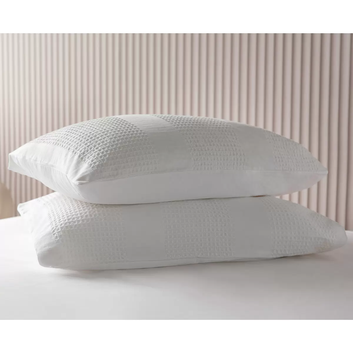 Belledorm Waffle Stripe Duvet Set in 4 sizes, Vanilla - Picture 10 of 25