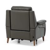 Ava Dark Grey Leather Power Reclining Armchair