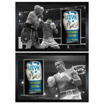 Oleksandr Usyk Signed Framed Boxing Glove in 2 Options: Punch or Standing