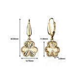 14ct Yellow Gold Three Heart Diamond Cut Earrings 14ct Yellow Gold Three Heart Diamond Cut Earrings