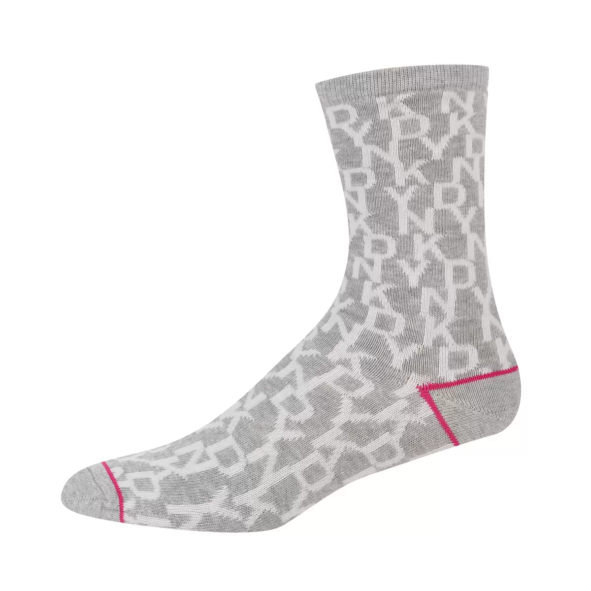 DKNY Women's Patterned Socks, 6 Pack in Pink