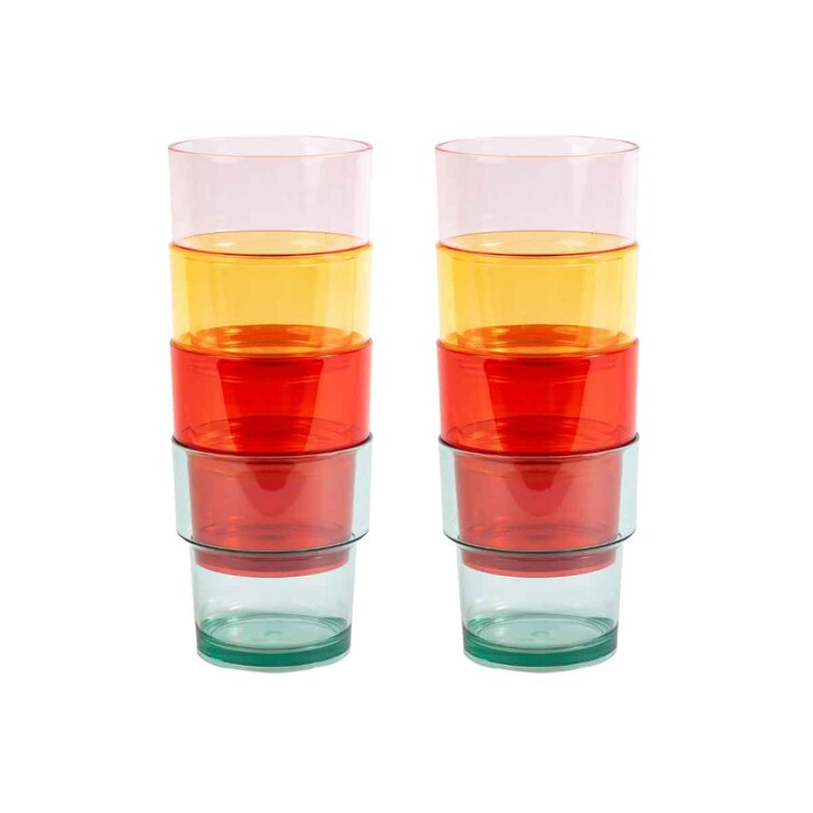 Navigate Strawberries & Cream Acrylic Tumblers, 8 Pack