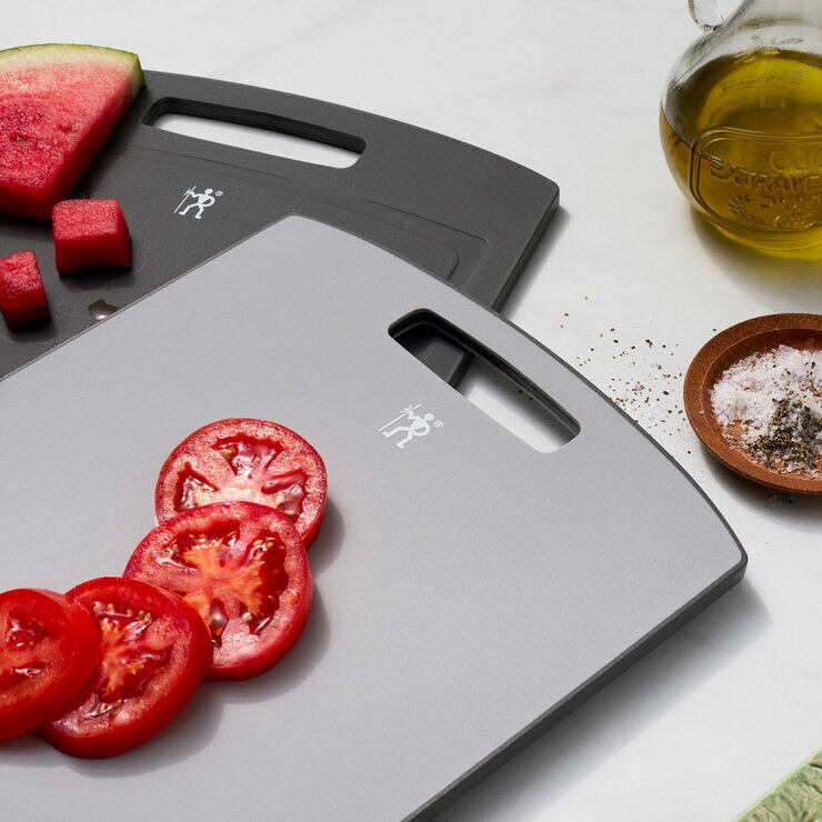 Henckels Cutting Board Set, 3 Piece in Grey