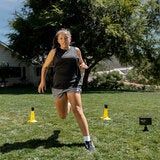 Lifestyle image of a woman running between the sensors Lifestyle image of a woman running between the sensors