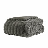 FRYE Faux Fur Grey 3 Piece Comforter Set FRYE Faux Fur Grey 3 Piece Comforter Set