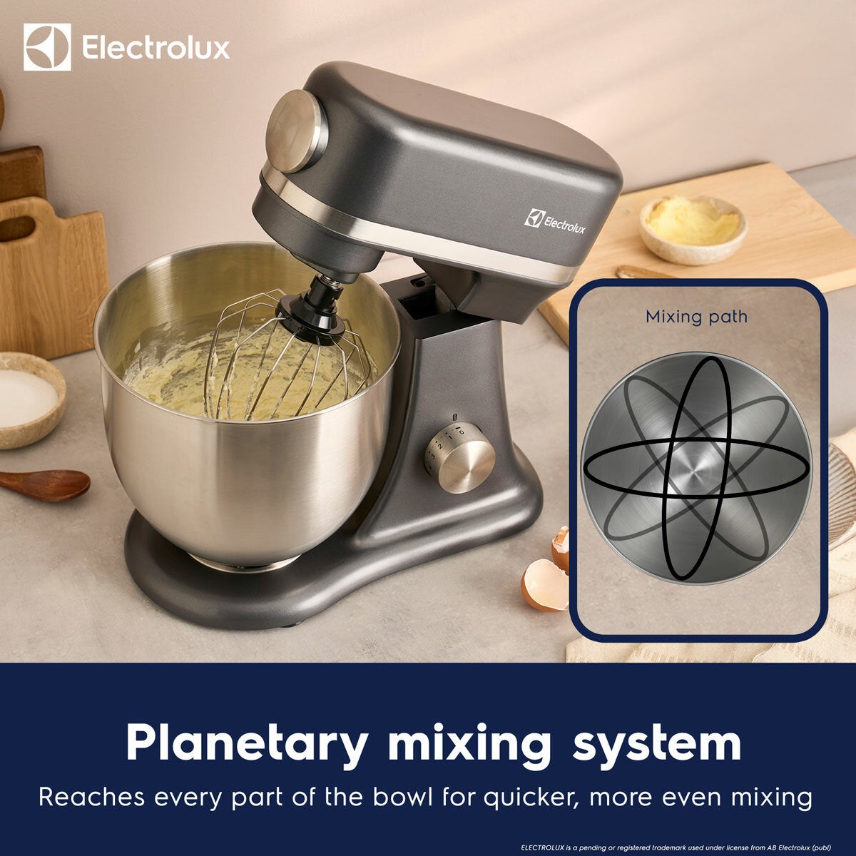 Lifestyle image showing planetary mixing system