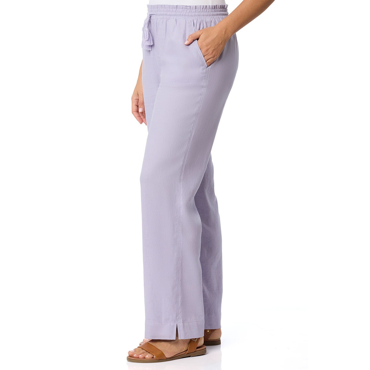Briggs Ladies Linen Pant in Lilac