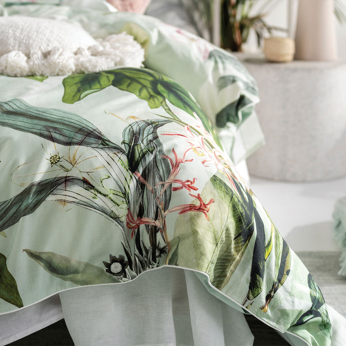 Camilla Botanical Cotton 3 Piece Bed Set in 3 Sizes