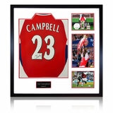 Sol Campbell Signed Arsenal Shirt Elite Frame